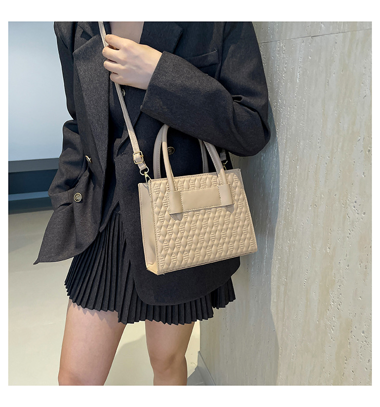 Leisure for women 2024 new item, niche simple diamond grid handbag, fashionable and popular single shoulder crossbody_voghion.com