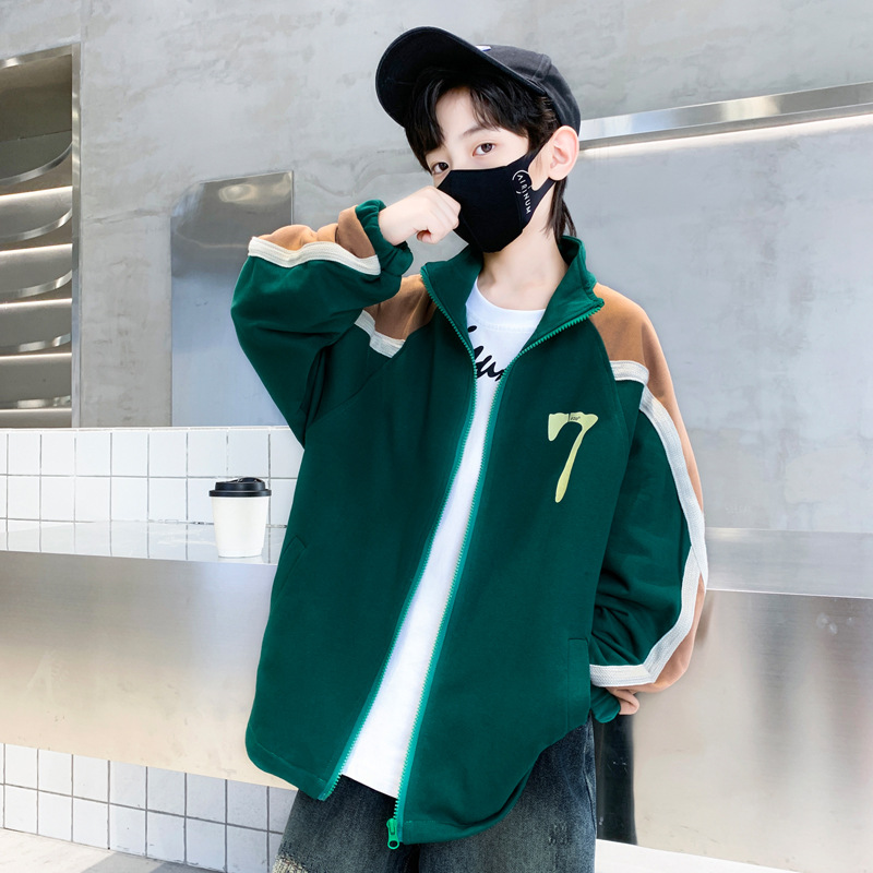 2023 New Boys' Printed Long sleeved Windbreaker South Korean Children's Foreign Style Jacket_voghion.com