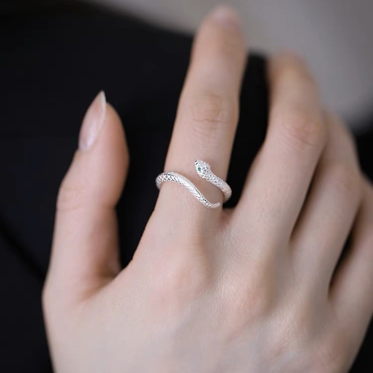 여성을 위한 생방송 인기 세대 뱀 반지 가벼운 럭셔리 틈새 하이엔드 콜드 스타일 기능 심플 다용도 오픈 링