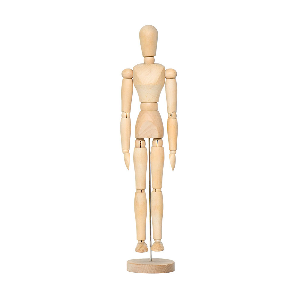 Muñecas de madera de dibujo de imitación de cuerpo humano modelo de arte 12 pulgadas muñecas de madera móviles adornos de madera