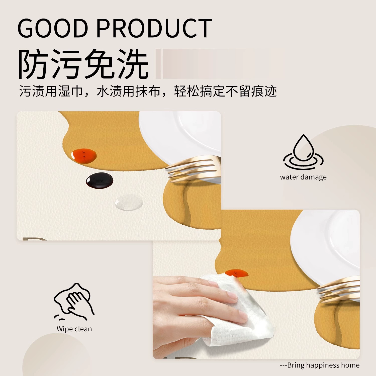 Waterproof double-sided table mat, protection pillow, high-quality style
