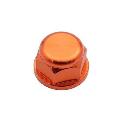 Off-road motorcycle modification accessories KTM/Husiwana aluminum alloy front and rear wheel axle screw nut (Motorcycle wheel hub) - orange-rear-axle-cap
