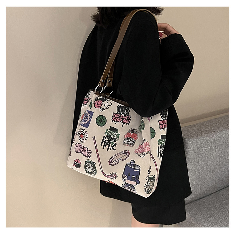 Women's Fashion Cartoon Canvas Shopping Bags display picture 1