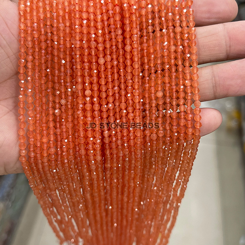 Cut the orange cat eye stone