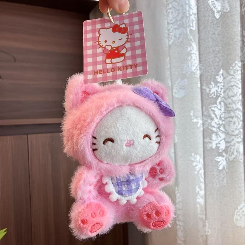 网红可爱萌kt猫挂件毛绒玩具公仔小猫咪包包挂饰钥匙扣布娃娃玩偶|undefined