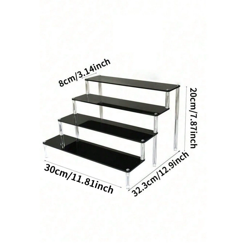 Acrylic Display Stand Jasmine, multi-layer transparent organizer for figures, wallets