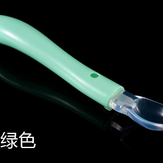 Suministro directo de fábrica niños alimentación vajilla bebé silicona cuchara bebé cabeza suave sopa cuchara bebé cuchara