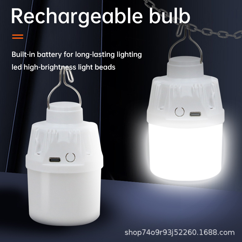 Huawei Rechargeable Light Bulb Outdoor Night Market Street Stall Lamp Camping Style Lamp Household Power Outage Led Emergency Bulb Lamp