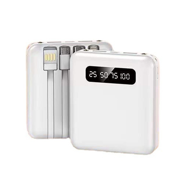 Mini fuente de alimentación móvil pantalla digital fuente de alimentación móvil portátil al aire libre porosa carga de cuatro cables Baoan carga general Baoan