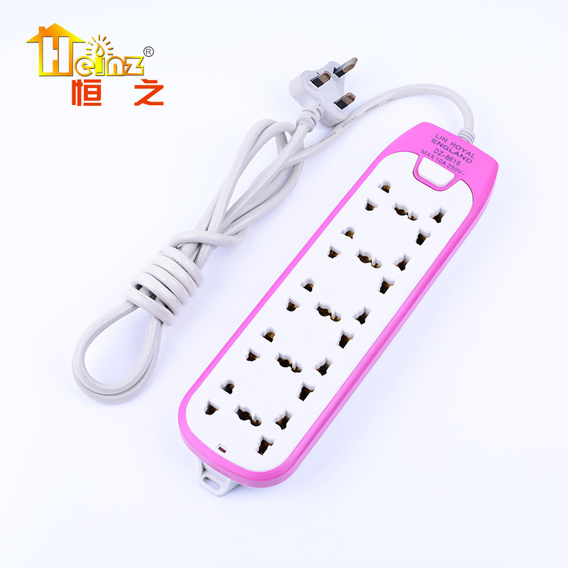 Color brillante lámpara de cinta interruptor de alimentación inalámbrica remolque móvil multi-posición conector eléctrico toma de corriente comercial principal