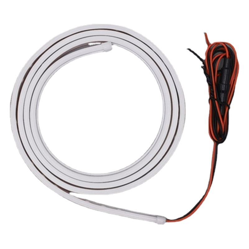 Car Start Scanning Dynamic Penetrating Daylight Middle Net Modification Universal led Cover Lamp Decorative Light Guide Strip