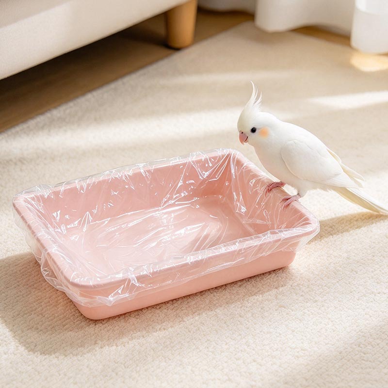 Rabbit Cage Disposable Film Urine Pad Pet Tray Elastic Cleaning Bag Parrot Bird Cage Cleaning Protective Cover