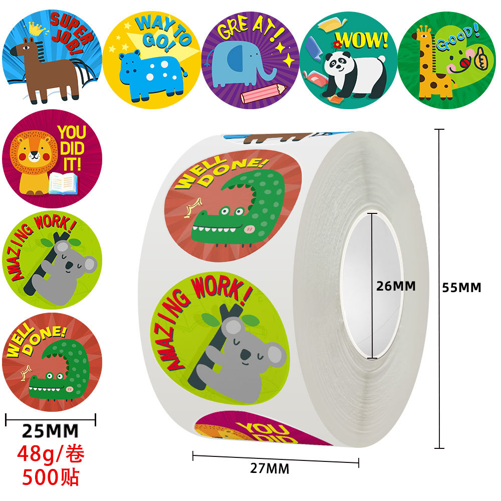 C373;25mm/500 pegatinas/rollo