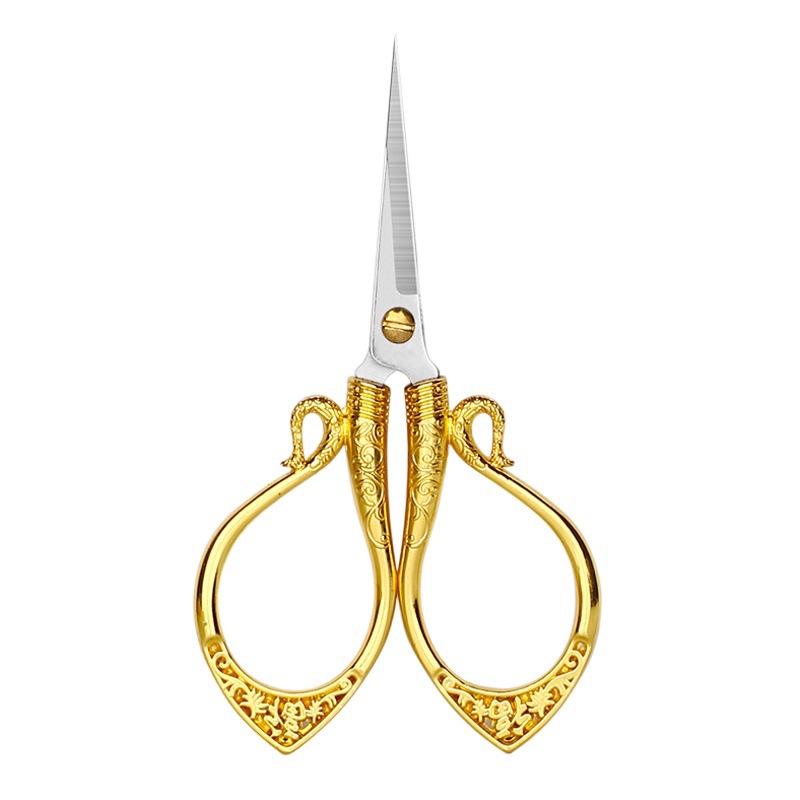 Tijeras pequeñas de aleación de zinc Ruyi, tijeras puntiagudas de acero inoxidable para hogar, hilo y papel