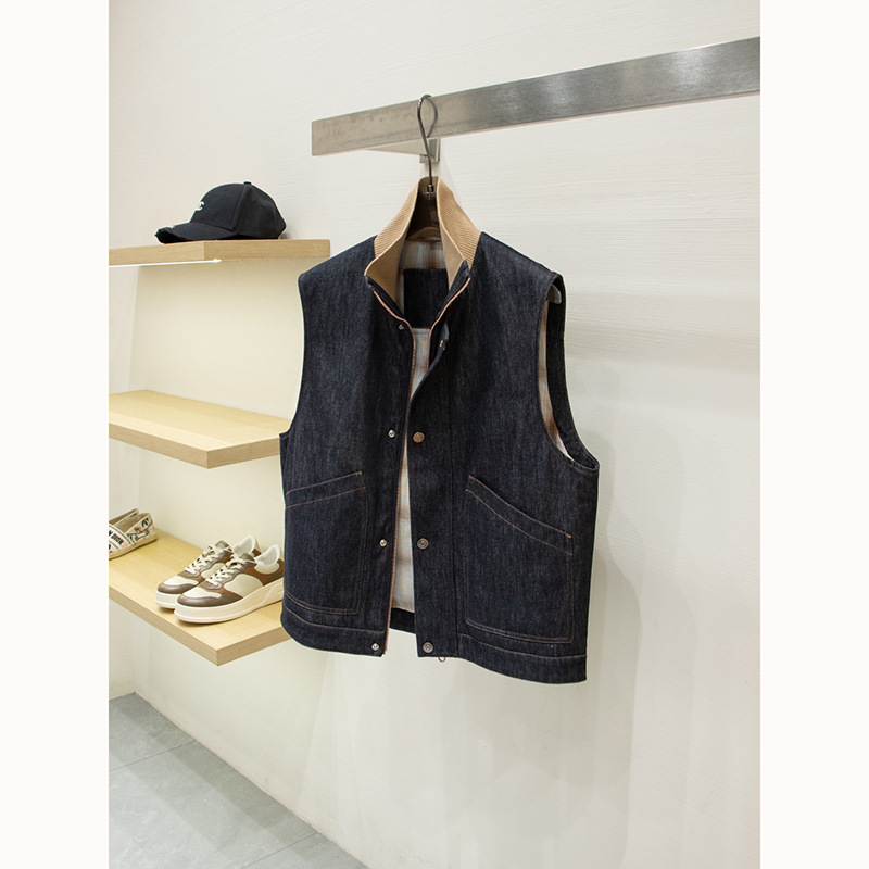 【LP版】岗山丹尼水洗棉！90白鹅绒轻盈保暖男士牛仔羽绒马甲