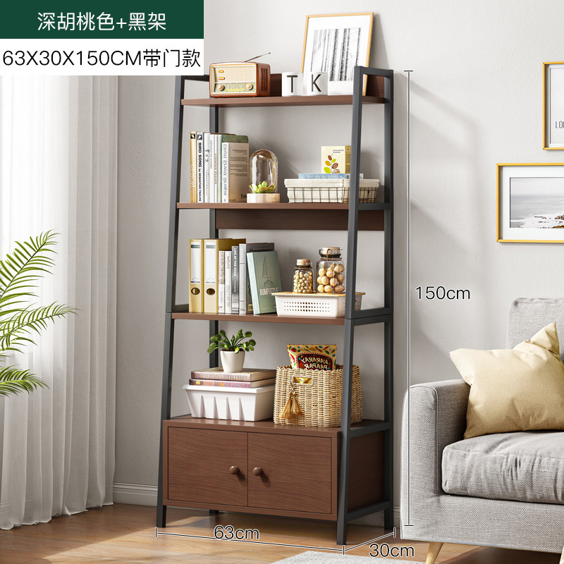 Estante dormitorio estante de almacenamiento de varias capas sala de estar piso trapezoidal contra la pared armario de exhibición de hierro forjado estantería estante de exhibición