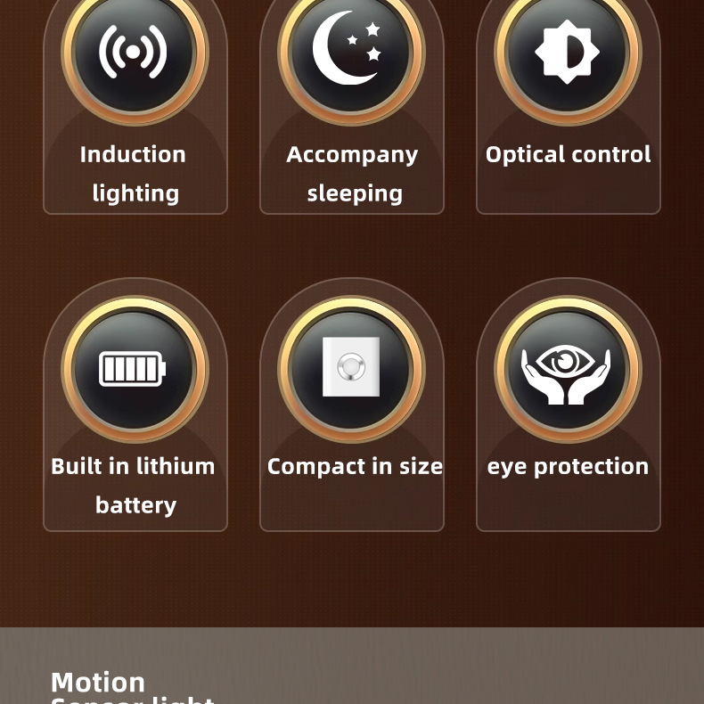 Luce notturna ricaricabile con sensore di movimento per camera_voghion.com