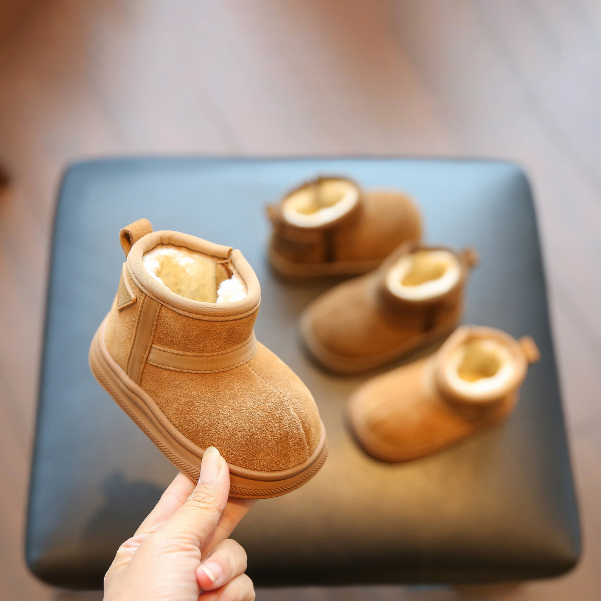 Baby Snow Boots, Infant Winter Shoes, Toddler Shoes for Girls, Toddler Shoes for Boys, Girls' Boots, Children's Fleece-Lined Cotton Shoes