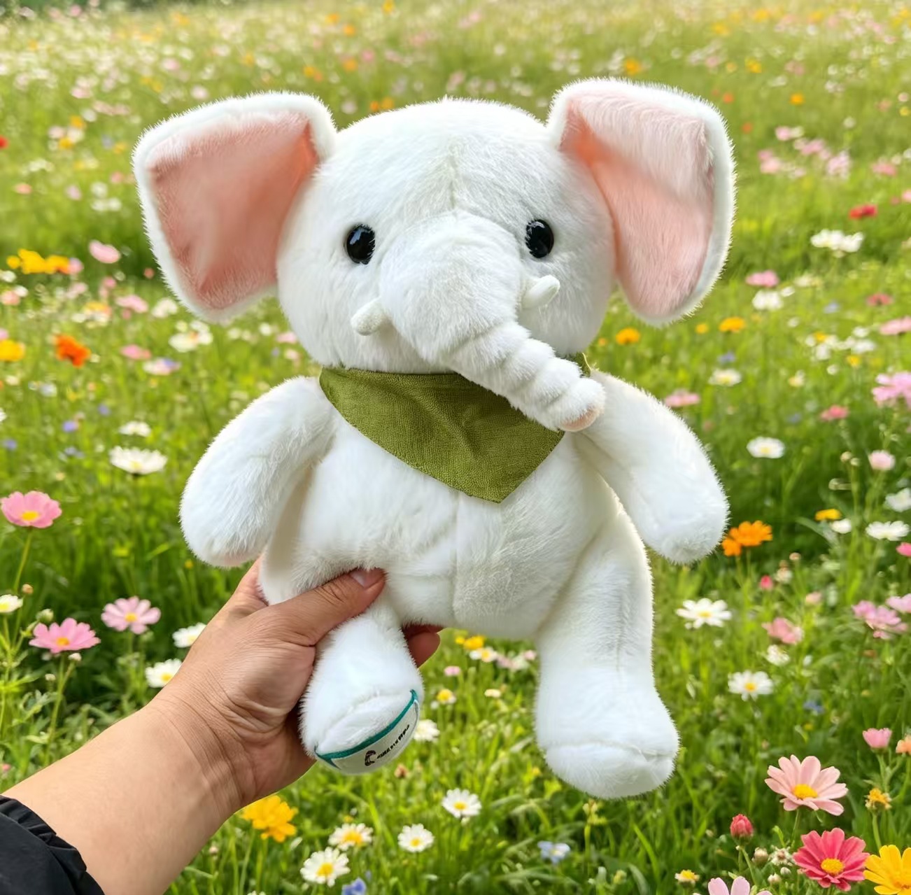Маленький белый слон 37cm / Случайные цвета