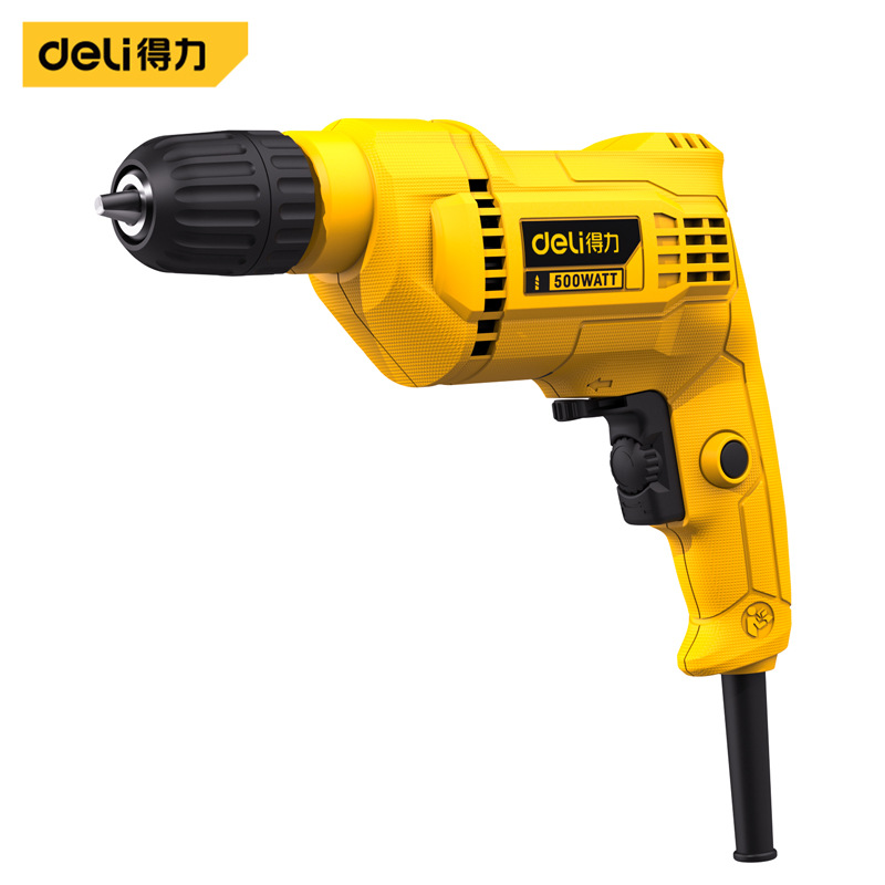 Taladro eléctrico Deli AC, destornillador eléctrico multifuncional, taladro tipo pistola de velocidad ajustable con enchufe para uso doméstico y mejoras del hogar. image 1