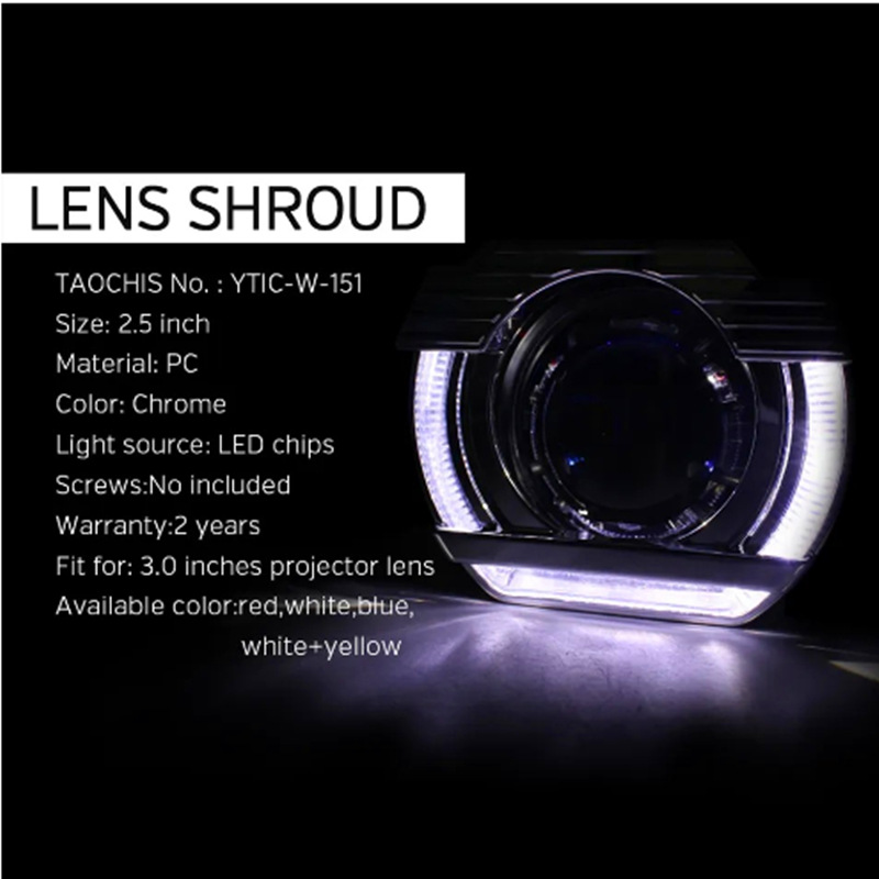 2.5 cubierta cuadrada integrada cubierta de lente de apertura LED cubierta decorativa cubierta cuadrada ángel ojo cubierta integrada cubierta de sombra