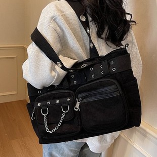 Cross-border Fashion Fleece Bag Shoulder Bag Women's Bag 2025 Spring and Summer New Crossbody Bag Crossbody Bag Women's Bag Rivet Bag