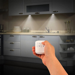 Wireless remote control bedside night light led creative mini light home cabinet light one for three emergency lights