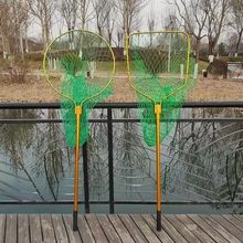 铝合金大物抄网头巨物方头圆头绿网加深网兜青鱼鲟鱼钓鱼大物抄网