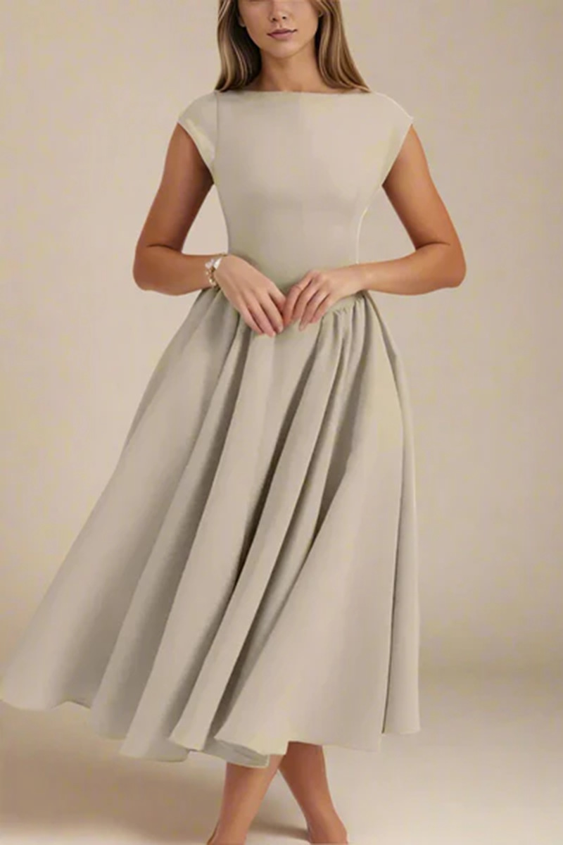 Women's Sleeveless Dress European American Style Spring Fashion Pure Sexy Temperament with Waist Cinching Backless Design for Summer_ecoleips.com