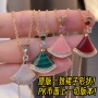 扇形清新甜美玫瑰金锁骨链