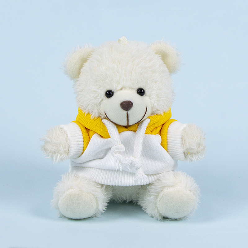 Lindo osito llavero colgante regalo creativo muñecas de peluche vestidas osito de peluche colgante de mochilas escolares para parejas