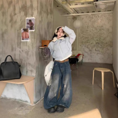 美式拼接翻领羽绒棉服女2025年新款冬季保暖短款夹棉棉衣宽松棉袄