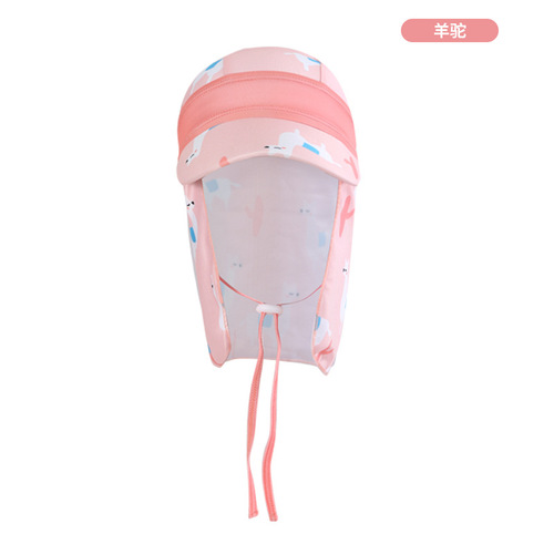 Boys and girls children's sun protection neck protection hat anti-UV beach sun protection swimming cap ear protection cloth hat devil hat