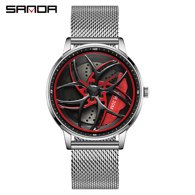 1091 메쉬 벨트 실버