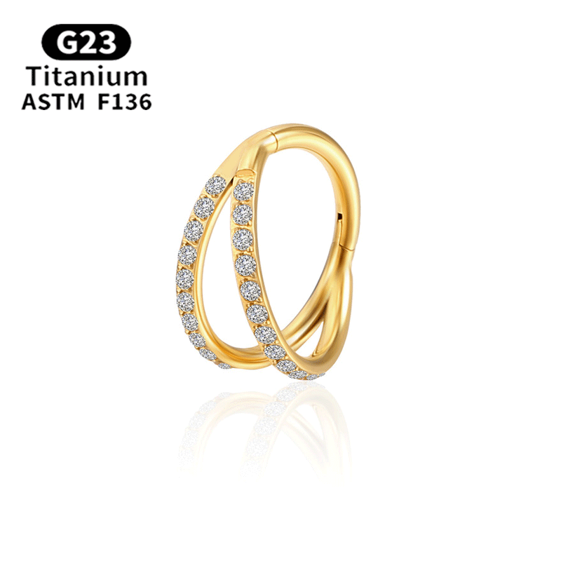 Unisex Gender 1 Piece Nose Rings & Studs Streetwear Geometric G23 Titanium Inlay Nose Rings & Studs Nose Pin