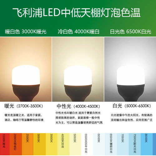 Philips led high power light bulb E27E40 energy-saving light source 25W40W65W80W workshop ceiling light