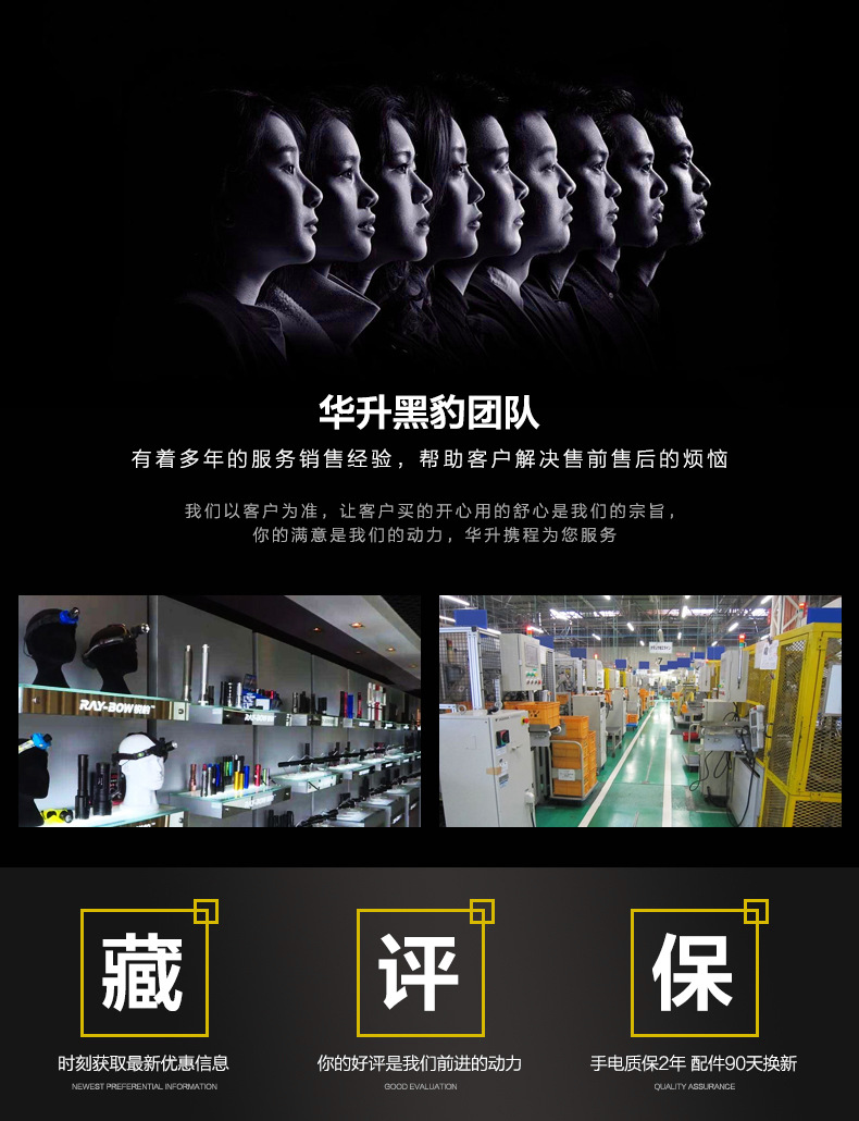 Huasheng Black Panther Explosion-Proof Flashlight Outdoor Security Patrol Coal Mine Gas Station Rechargeable Lighting Long-Range Strong Light