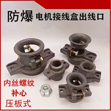 防爆电机接线盒内螺纹出线口 进线嘴 压板式  管螺纹接线口