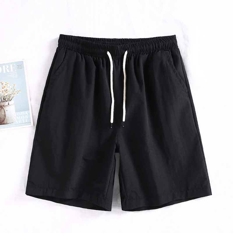 Men's Quick-Dry Polyester Casual Shorts With Geometric Print - Lightweight Breathable 5-Inch Running Beach Shorts For Summer_voghion.com