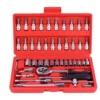 Small box, 46-piece socket set, Red