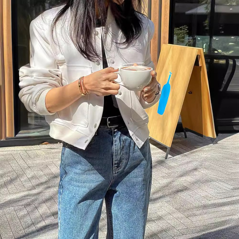 Simple Fashion South Korea Dongdaemun Jacket Coat Solid Color Loose Baseball Suit Cardigan Korean Style Jacket