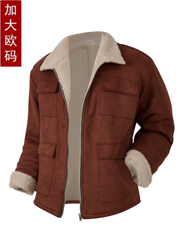 2025 Men's Autumn and Winter Thickened Warm Workwear Style Trucker Casual Outdoor Hiking Daily Retro Jacket 2025 Men's Autumn and Winter Thickened Warm Workwear Style Trucker Casual Outdoor Hiking Daily Retro Jacket