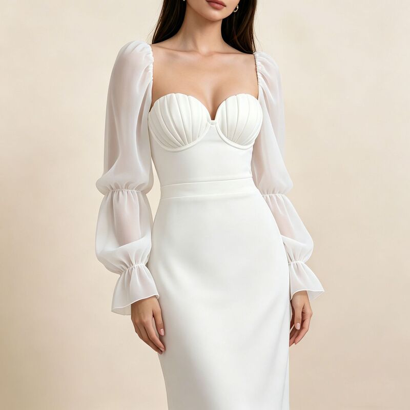 European and American Style Bridal Chiffon Sleeves, Versatile Loose Puff Sleeves, Detachable Fake Sleeves for Pairing with Dresses, Shoulder Sleeves for Women European and American Style Bridal Chiffon Sleeves, Versatile Loose Puff Sleeves, Detachable Fake Sleeves for Pairing with Dresses, Shoulder Sleeves for Women