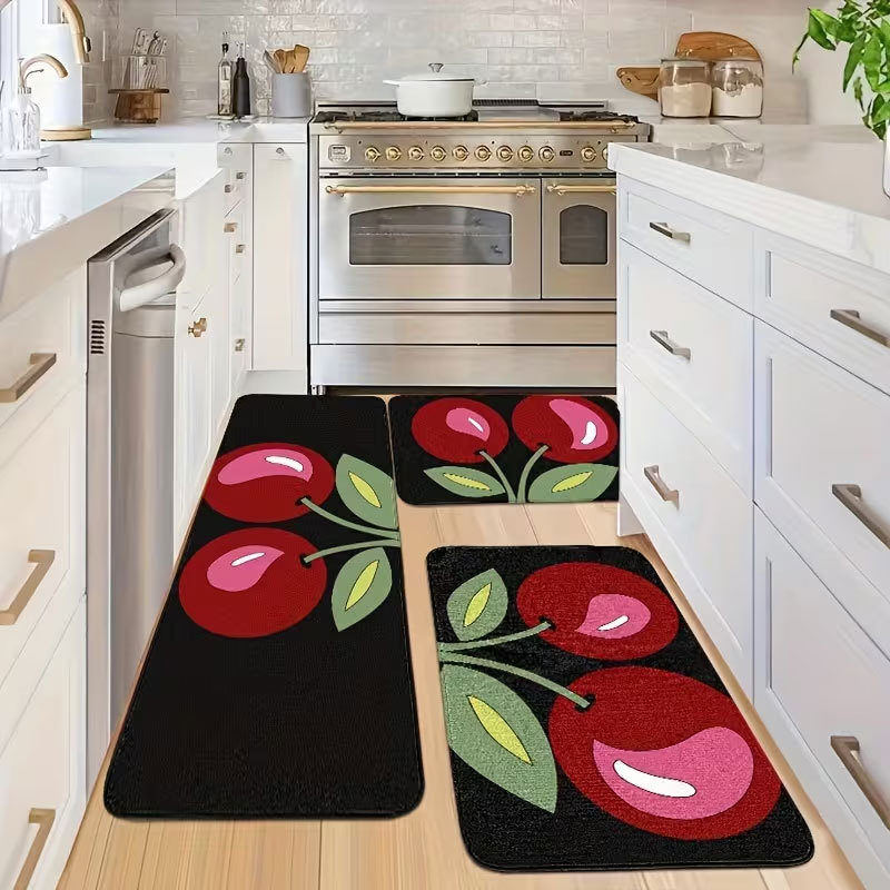 Cocina transfronteriza de tres piezas cojín de piso lavable barro de diatomas absorción de agua a prueba de aceite cojín de alfombra resbaladiza resistente a la suciedad cojín de pies