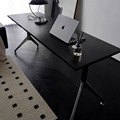 电脑桌台式简约家用书桌餐桌现代轻奢办公洽谈桌椭圆会议桌工作台