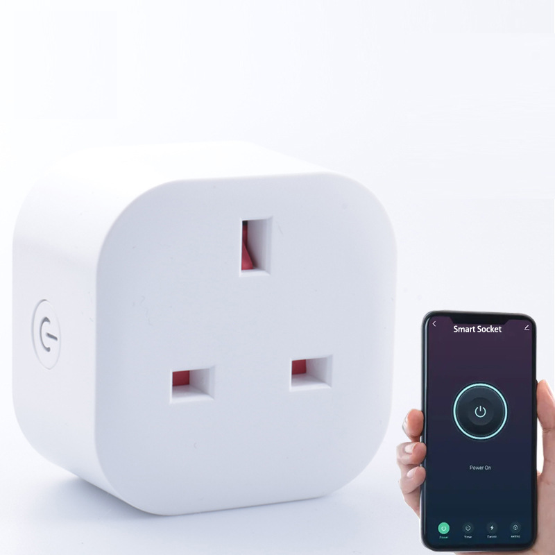 Cross-Border Manufacturer Clearance Graffiti Wifi British Standard Metering Socket Smart Plug Remote Voice Control Via Mobile Phone