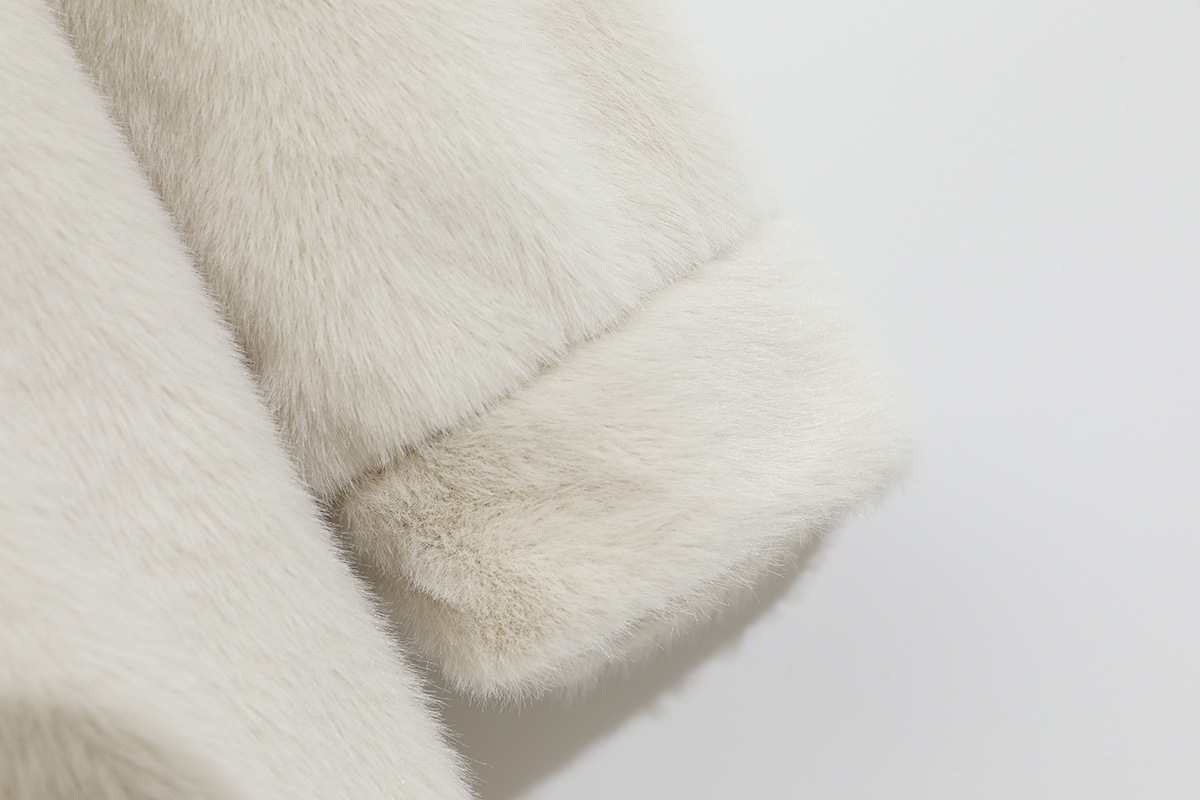 Women's Clothing new women's white stand collar thickened mink coat Winter mid length temperament fur coat for women_voghion.com