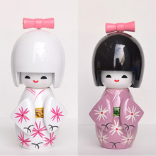 日本民俗和服娃娃对偶木偶木娃日式装饰摆件墙上玩偶居酒屋装饰