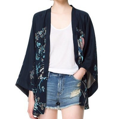 European and American Women's Clothing 2014 New Style Women's Phoenix Print Kimono Bat Sleeve Cardigan Jacket for Women Amazon eBay