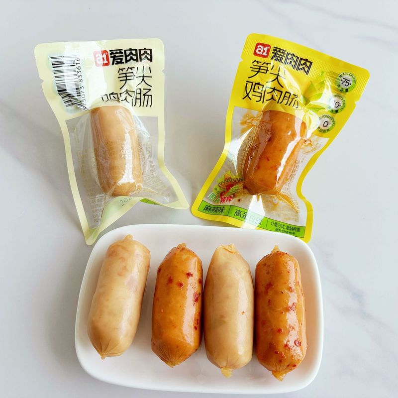 a1爱肉肉笋尖鸡肉肠香肠香辣原味即食脆皮肠办公室解馋网红零食品|undefined
